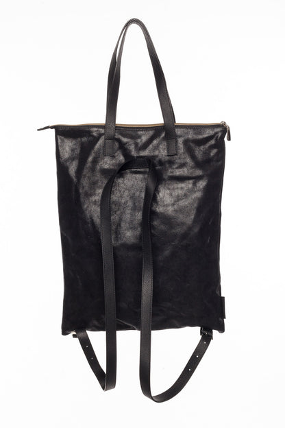 FLAT backpack black leather