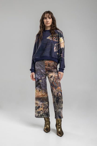 Ankle-length printed pants