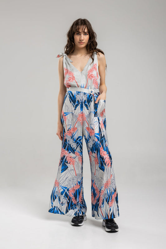 printed feminine jumpsuit with front pockets artista budapest
