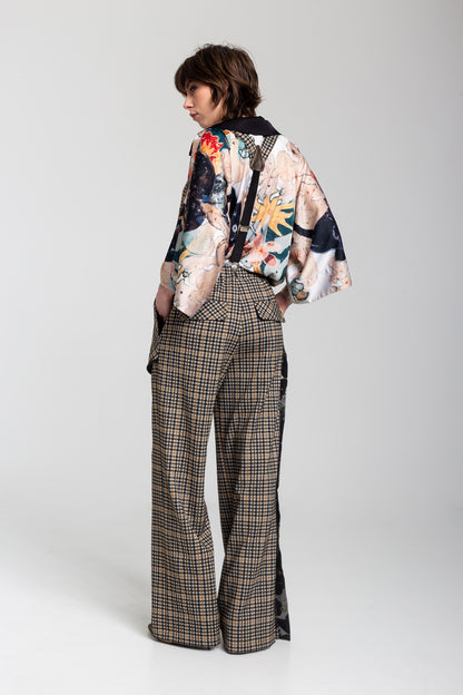 patented design on legs pants