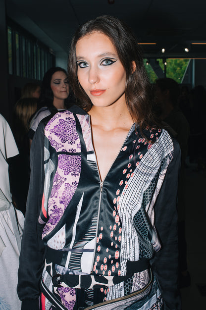 Gaia printed bomber jacket at bcefwss24 artista budapest