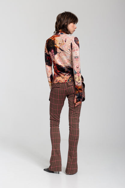 soft elastic velvet turtleneck