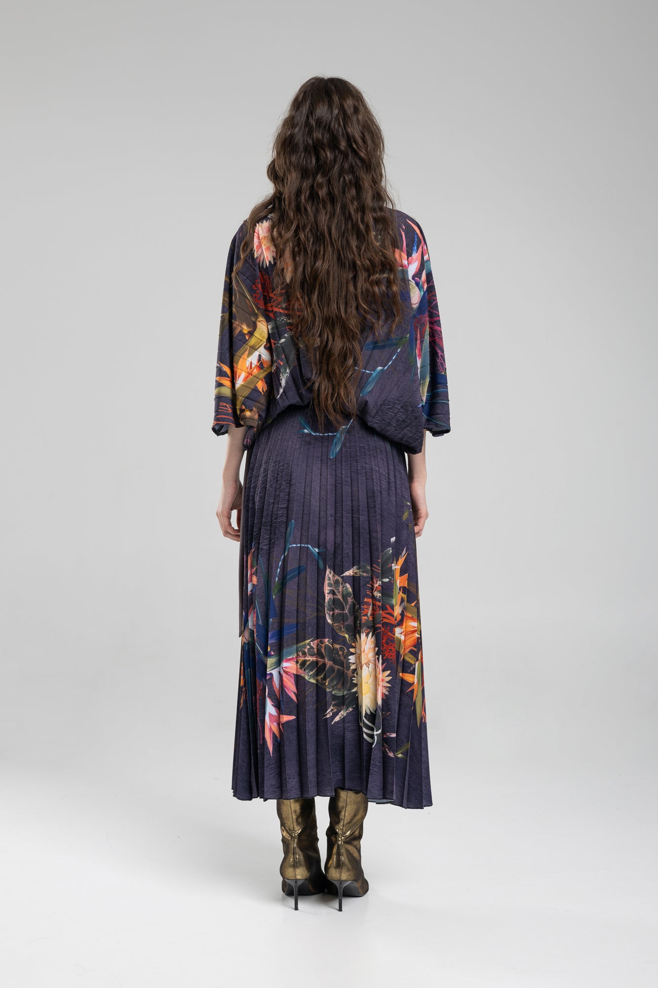 Grace Pleated Midi Skirt