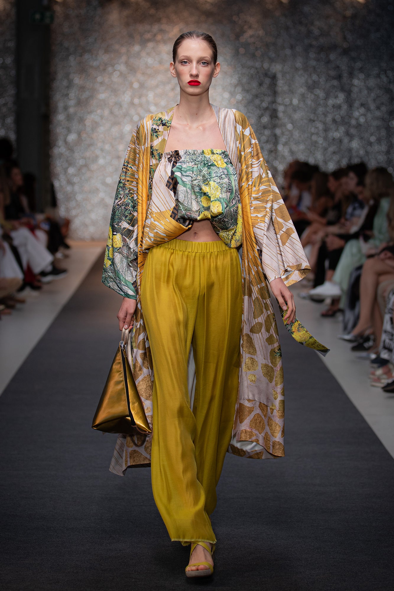 Gold Fennel Maxi Kimono