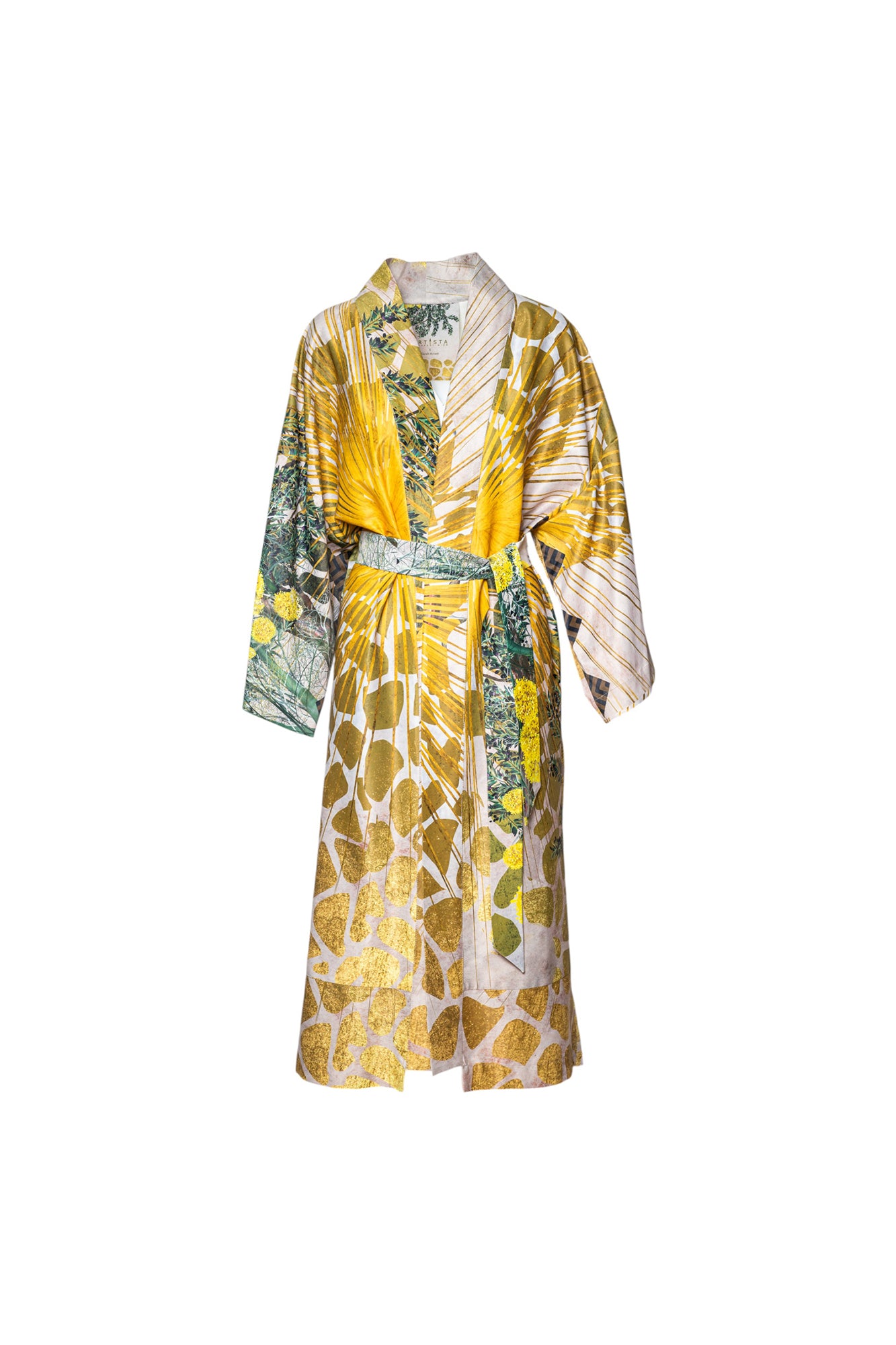 Gold Fennel Maxi Kimono
