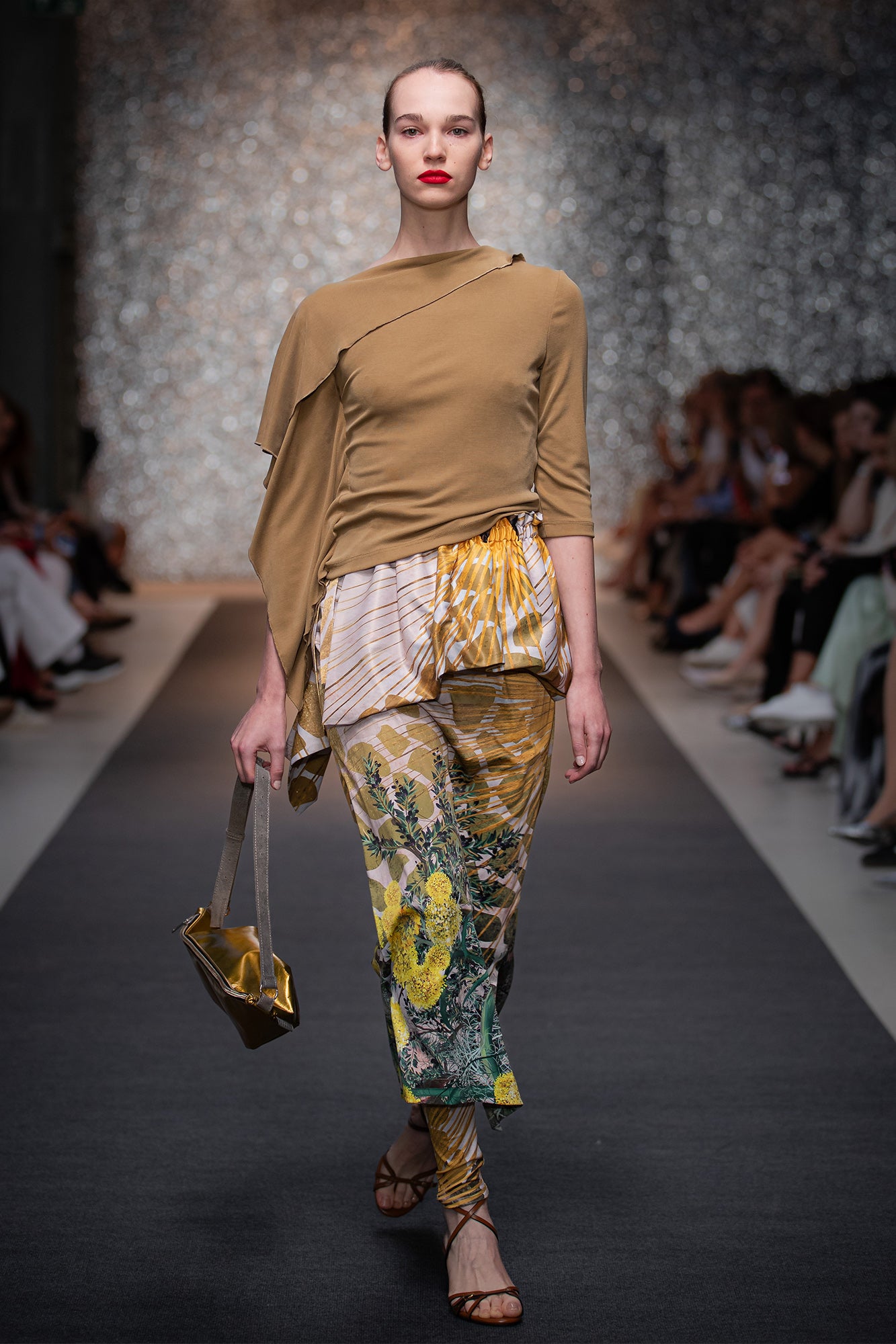Gold Fennel Midi Pencil Skirt at BCEFW
