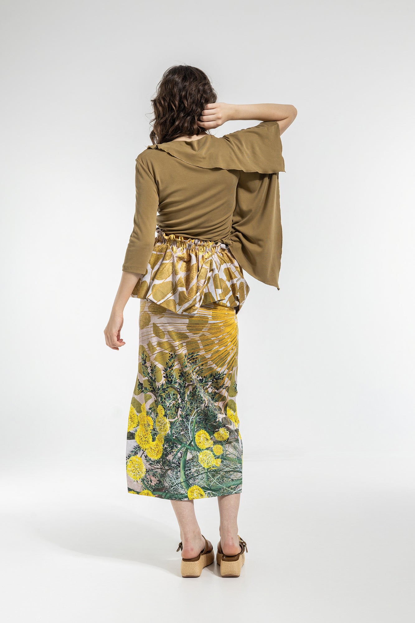 midi pencil skirt 2in1 piece