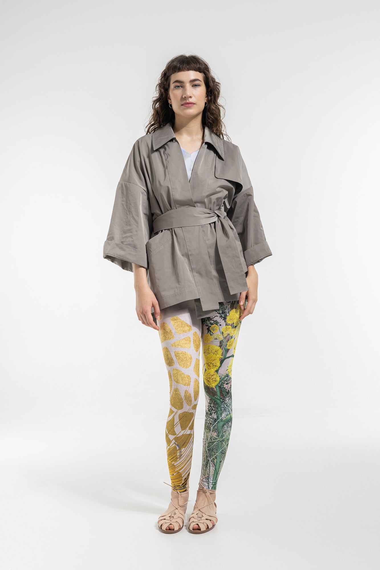 printed elastic leggings