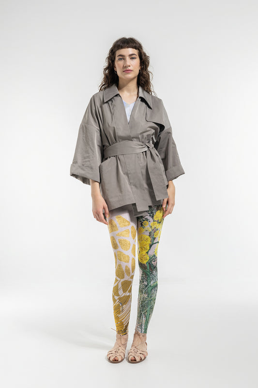 printed elastic leggings