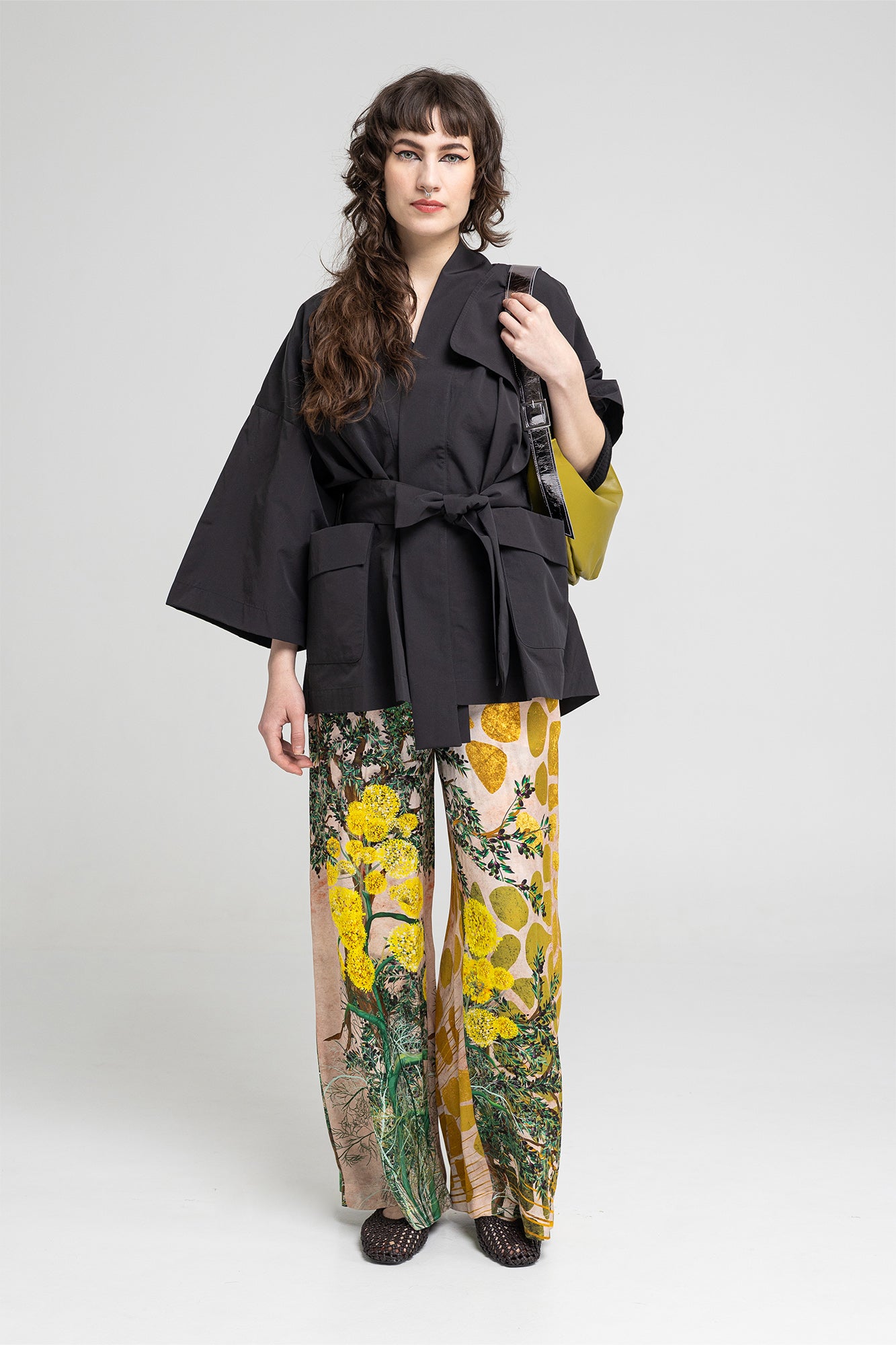 wide leg pants elastic waistband