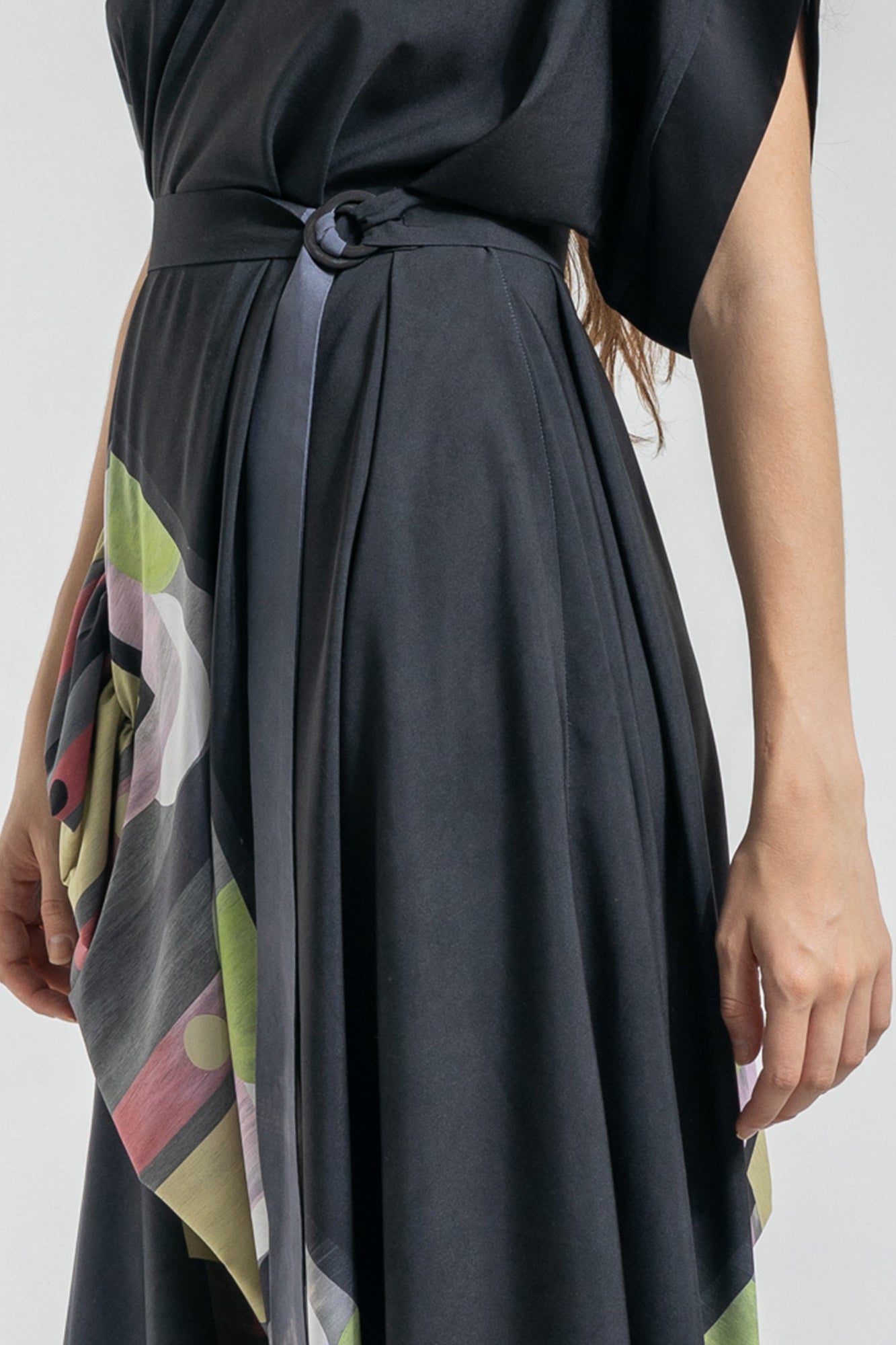 asymmetric maxi dress viscose blend fabric