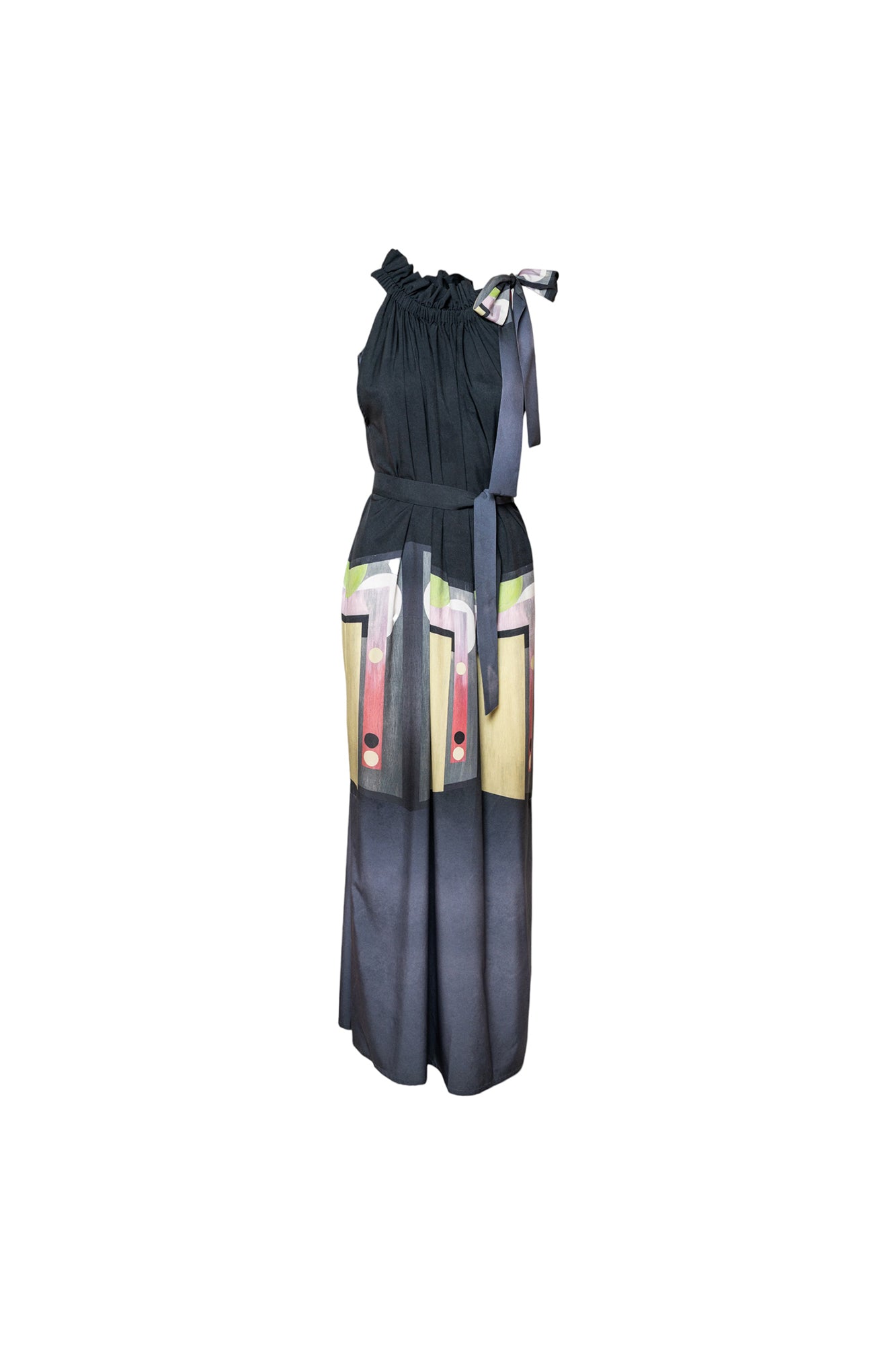 halter neck unique printed maxi dress Artista Budapest