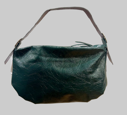 OILGREEN LEATHER little Bubble Bag