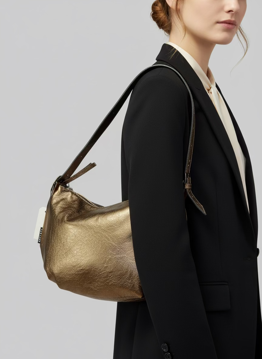 BRONZE LEATHER little Bubble Bag