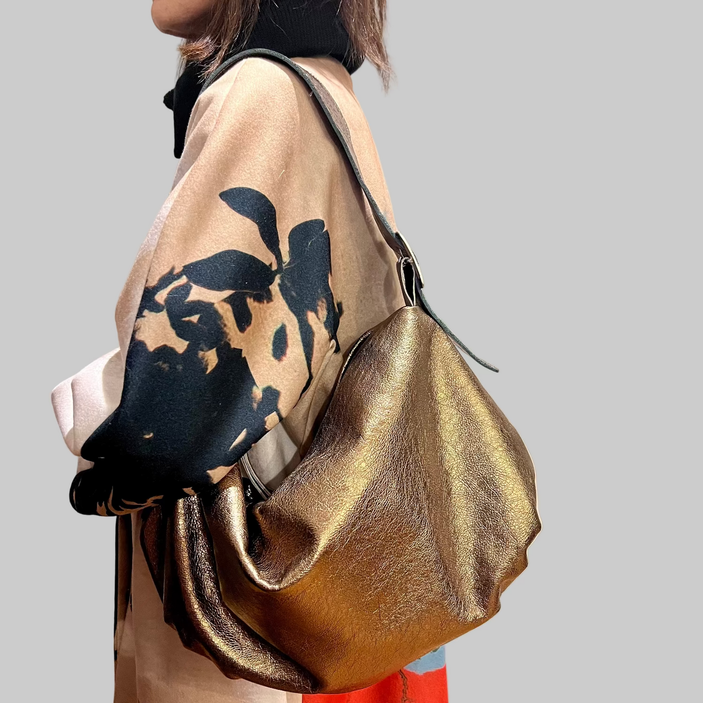 Rose Leather Bubble Bag
