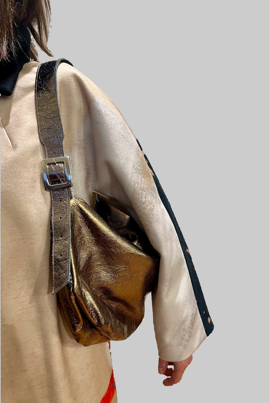 BRONZE LEATHER little Bubble Bag