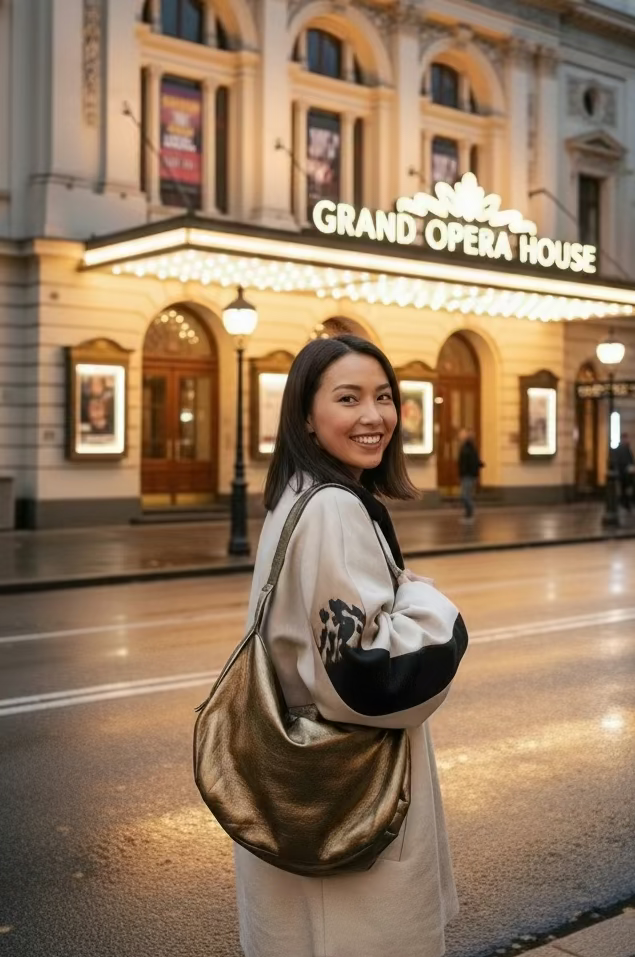 BRONZE LEATHER little Bubble Bag