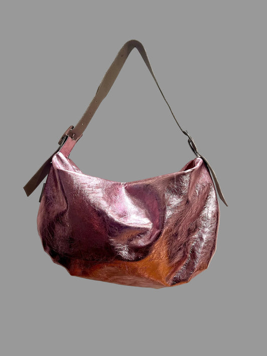 Rose Leather Bubble Bag
