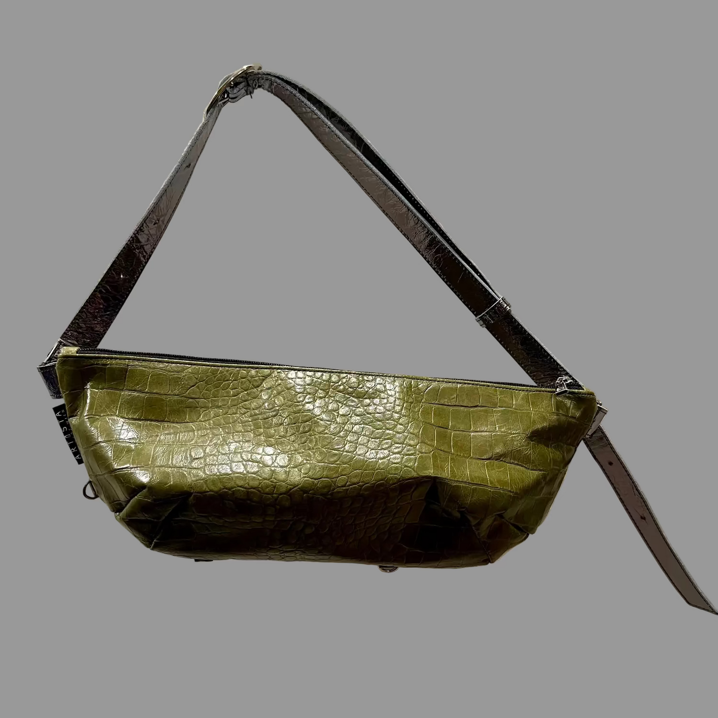 Moss Leather Ikebana Bag