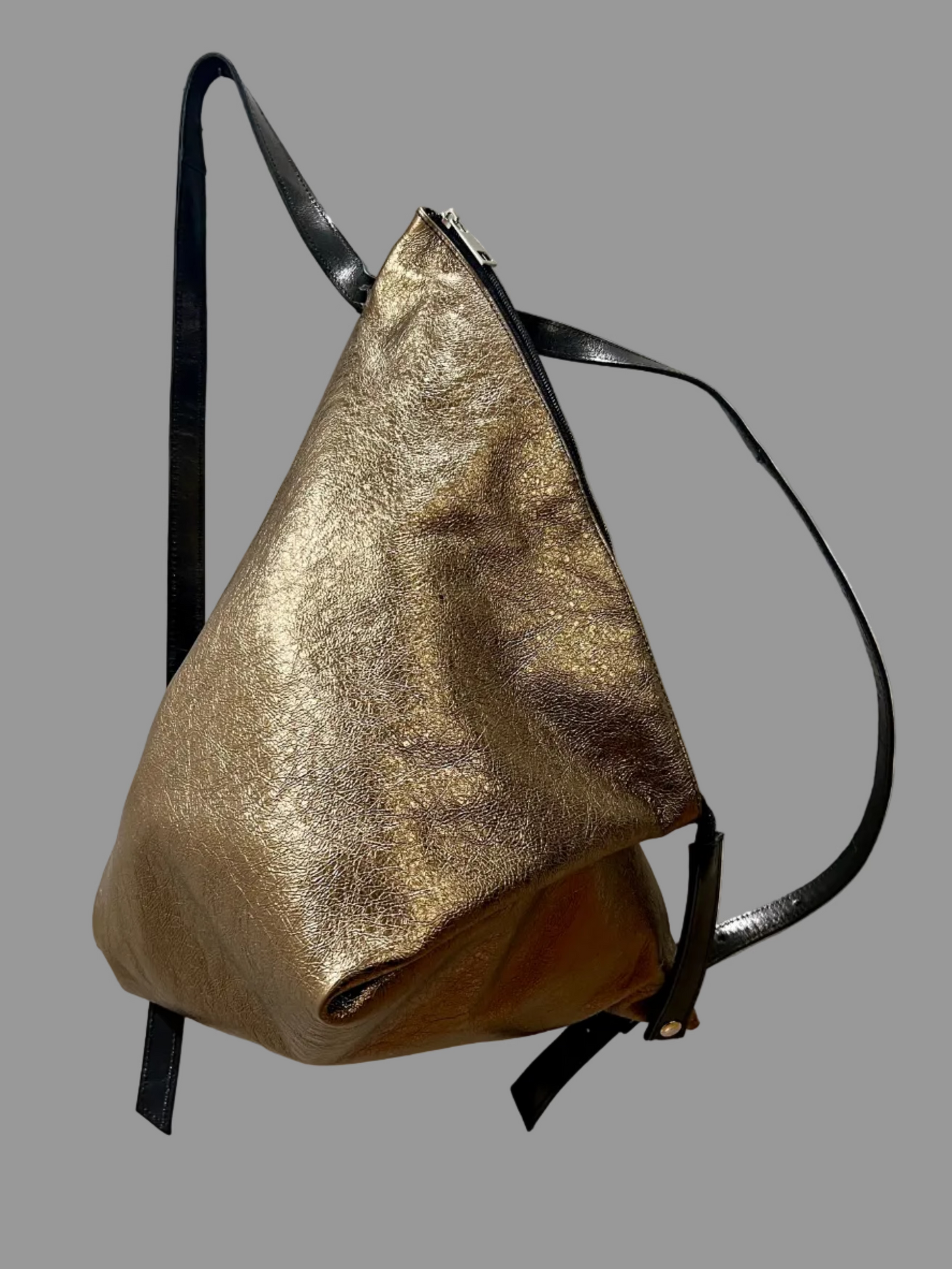 GOLD-BRONZ leather backpack
