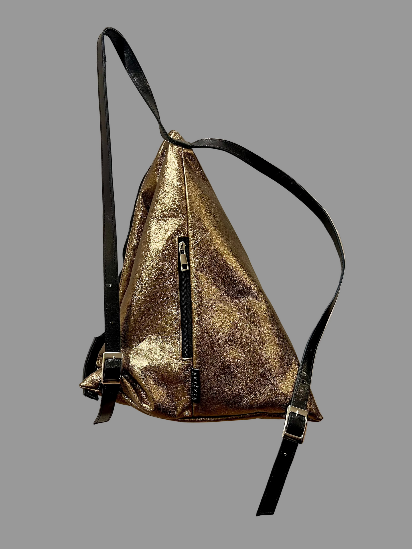 GOLD-BRONZ leather backpack