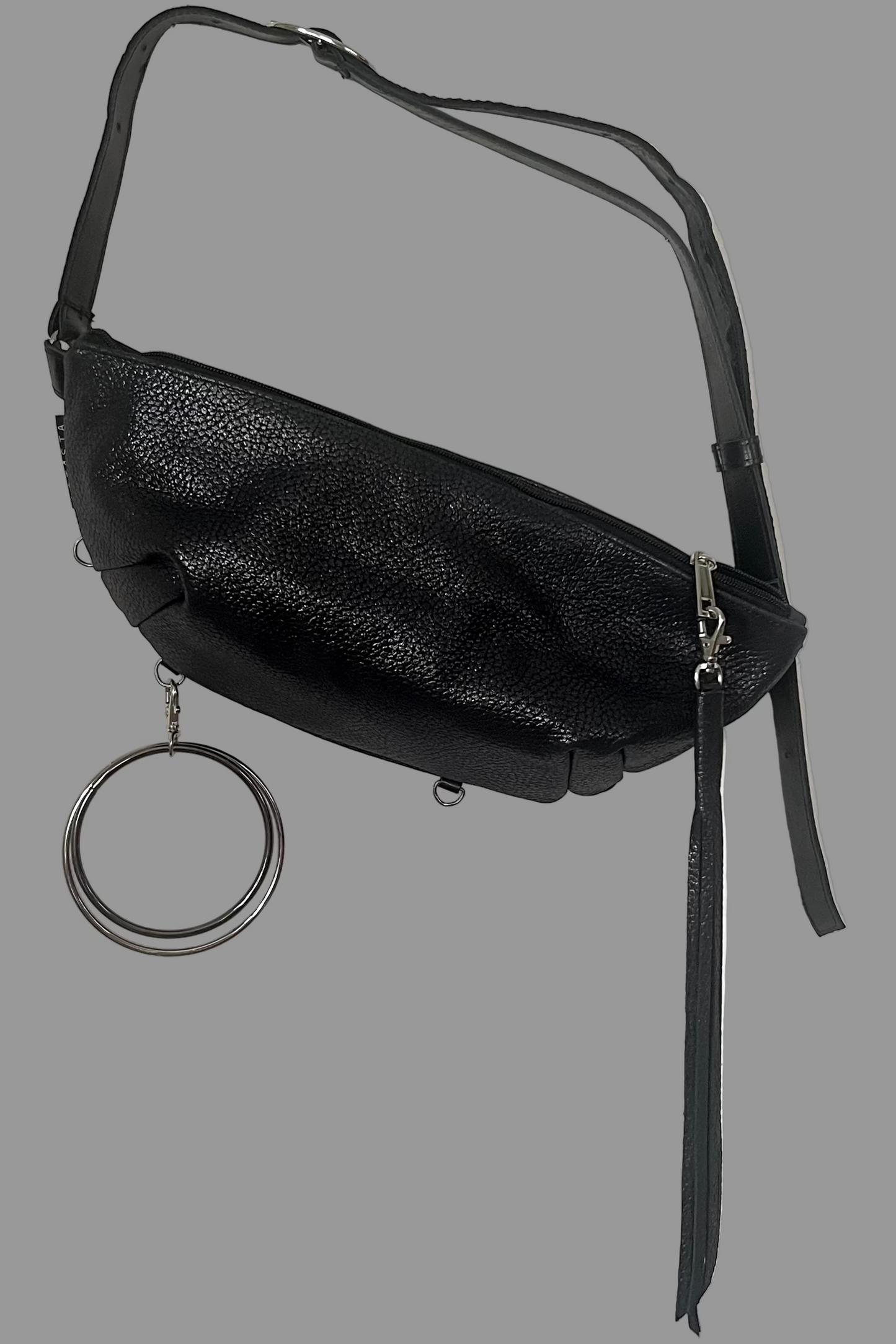 GRAPHITE  leather bum bag