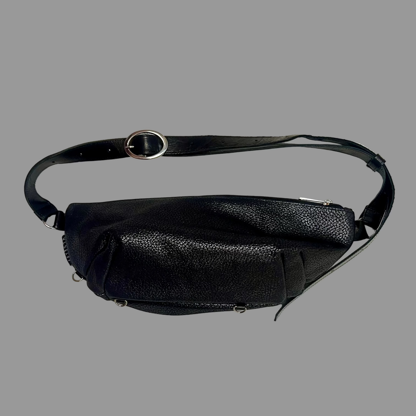 GRAPHITE  leather bum bag