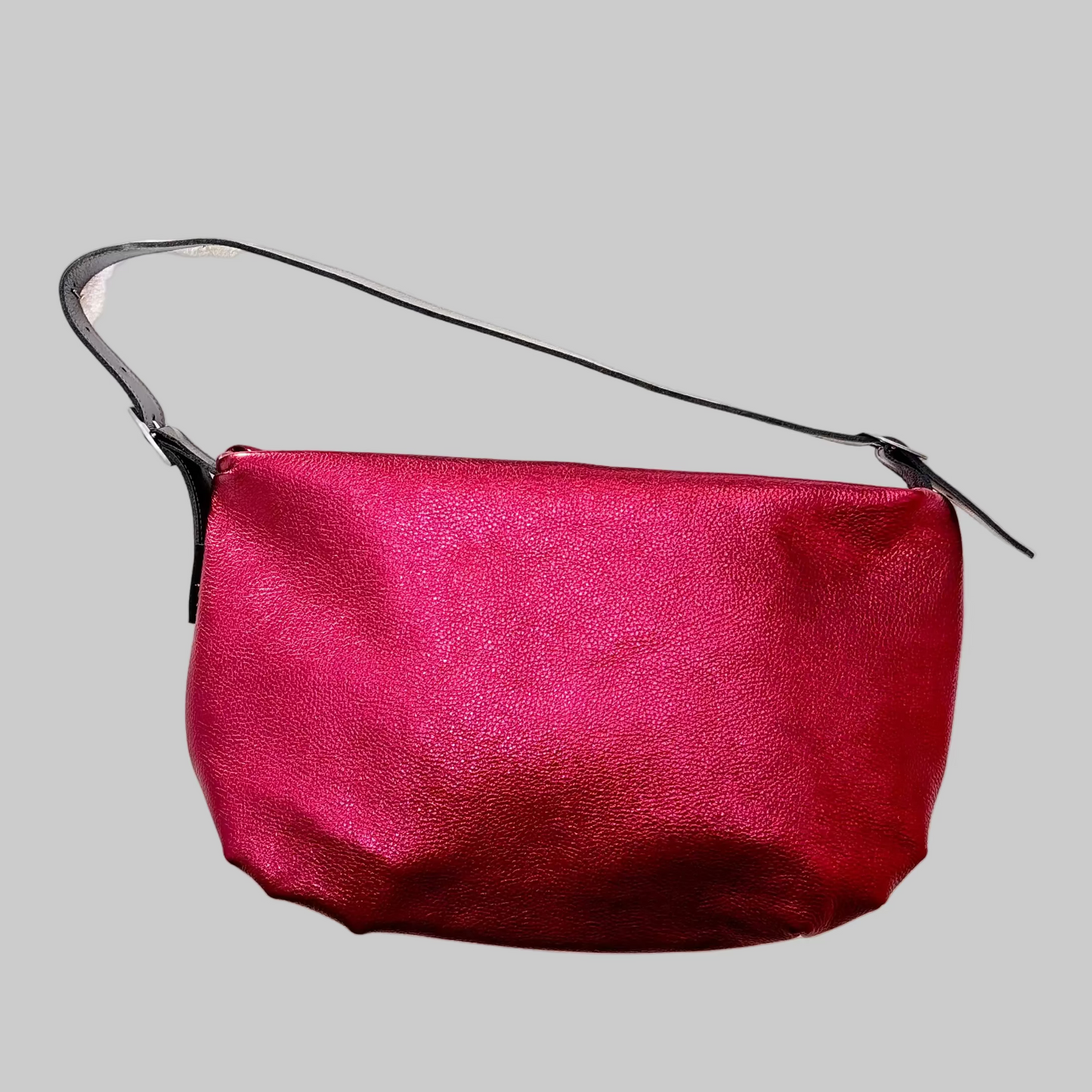Cyclamen Leather Bubble Bag