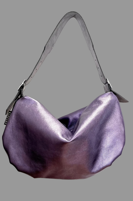 Magic Lilac Leather Bubble Bag