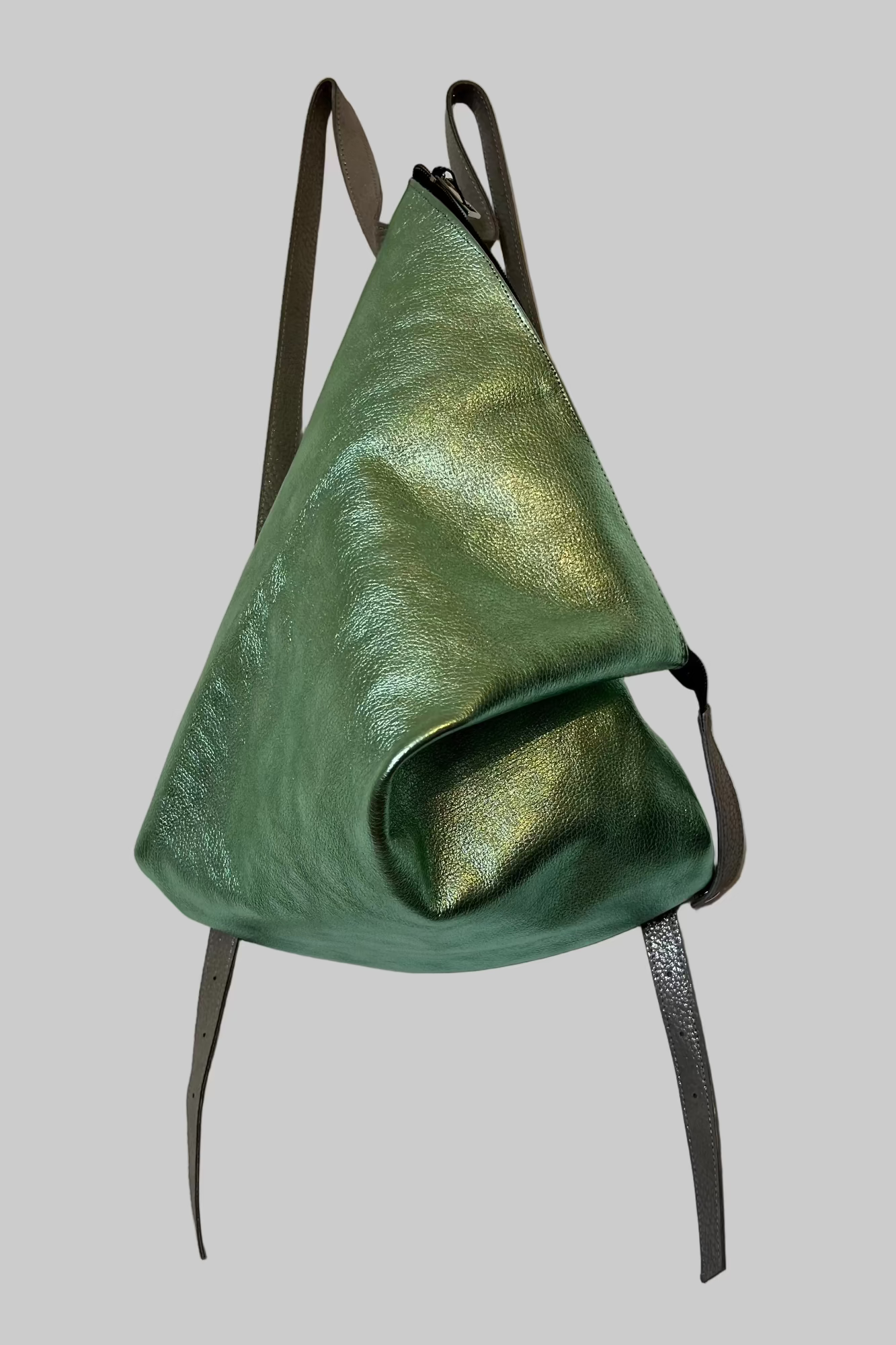 NEON MINT leather backpack