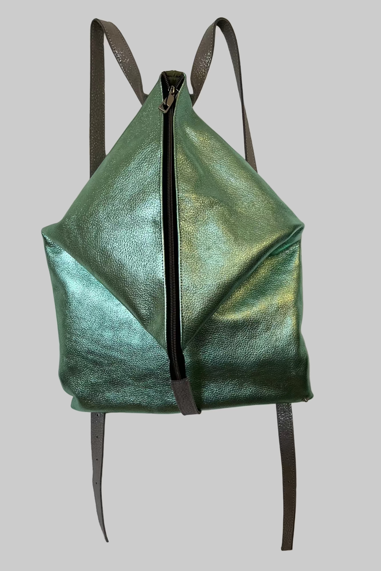 NEON MINT leather backpack