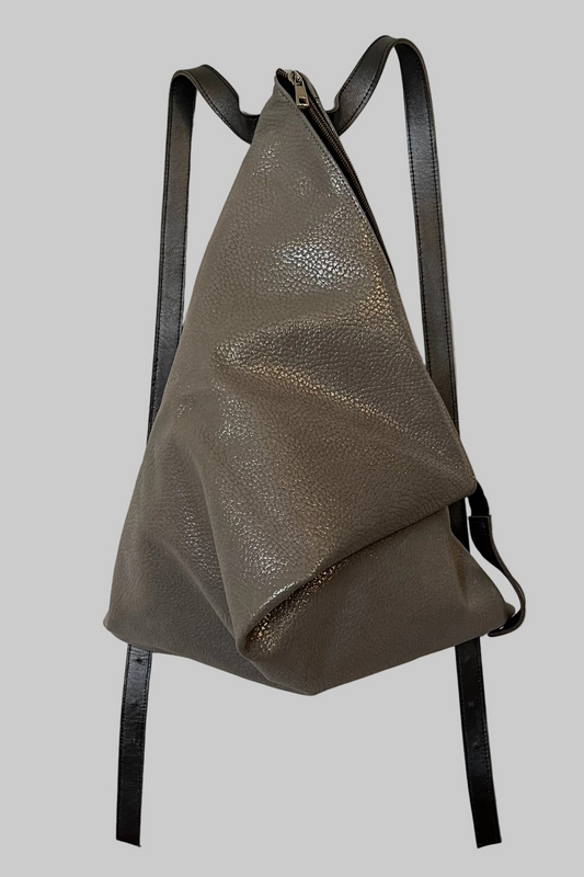 SOFT SILVER leather backpack