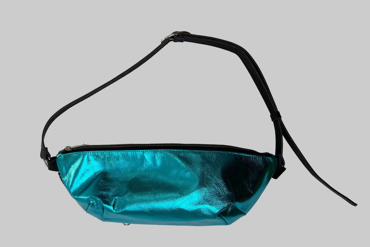 BLUE NEO leather bum bag