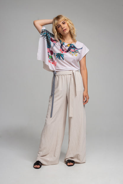 IVORY palazzo pants