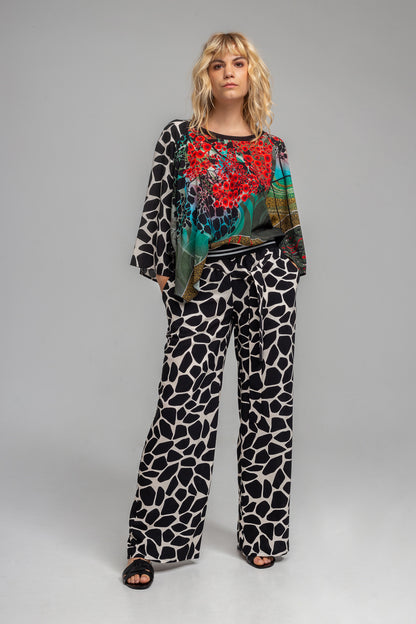 unique printed asymmetric loose fitted blouse artista budapest