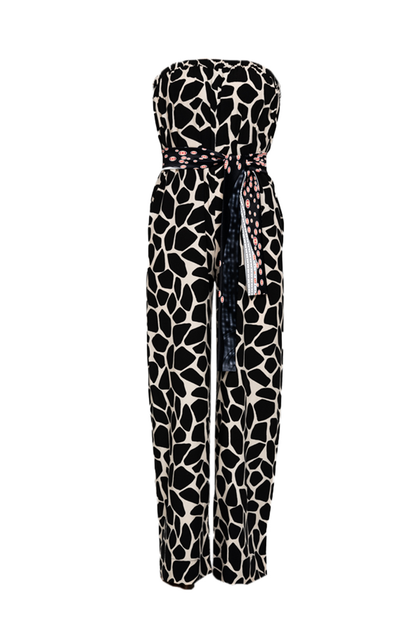 IZA printed strapless jumpsuit