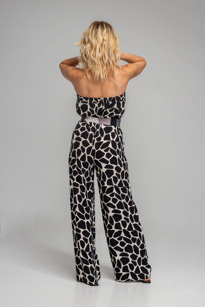 IZA printed strapless jumpsuit