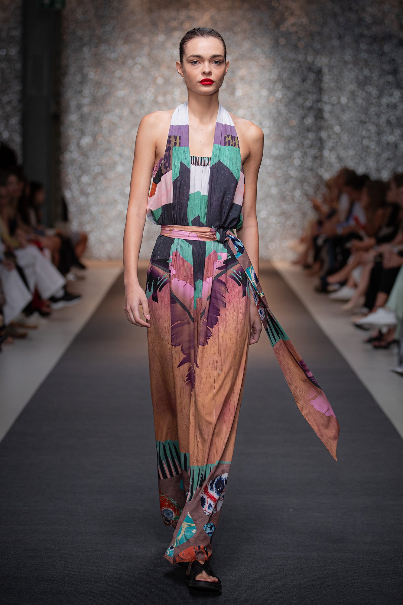Ivy Scarf Wide Palazzo Leg Jumpsuit at BCEFW