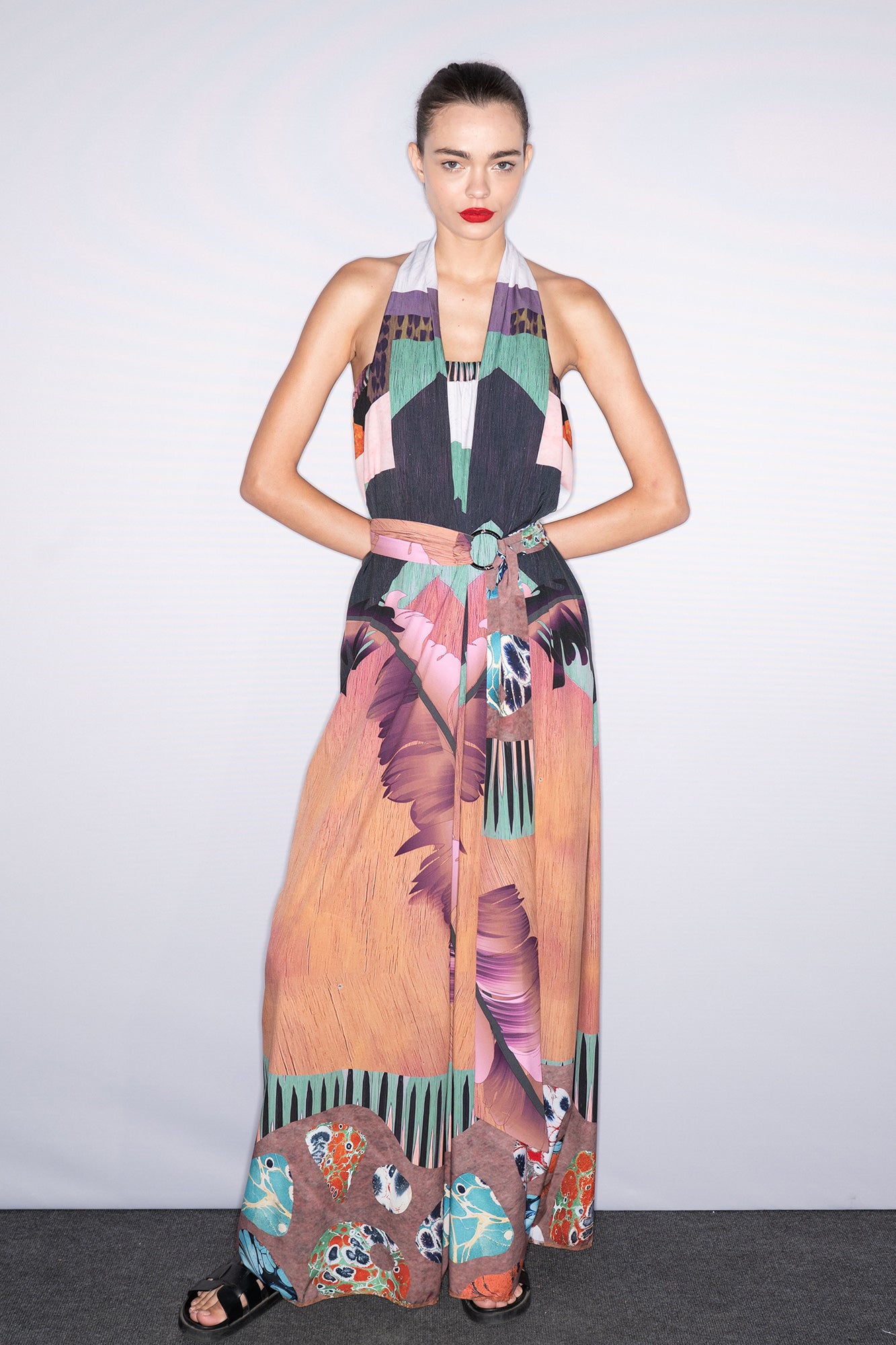 Ivy Scarft Wide Palazzo Leg Jumpsuit at the backstage of BCEFW