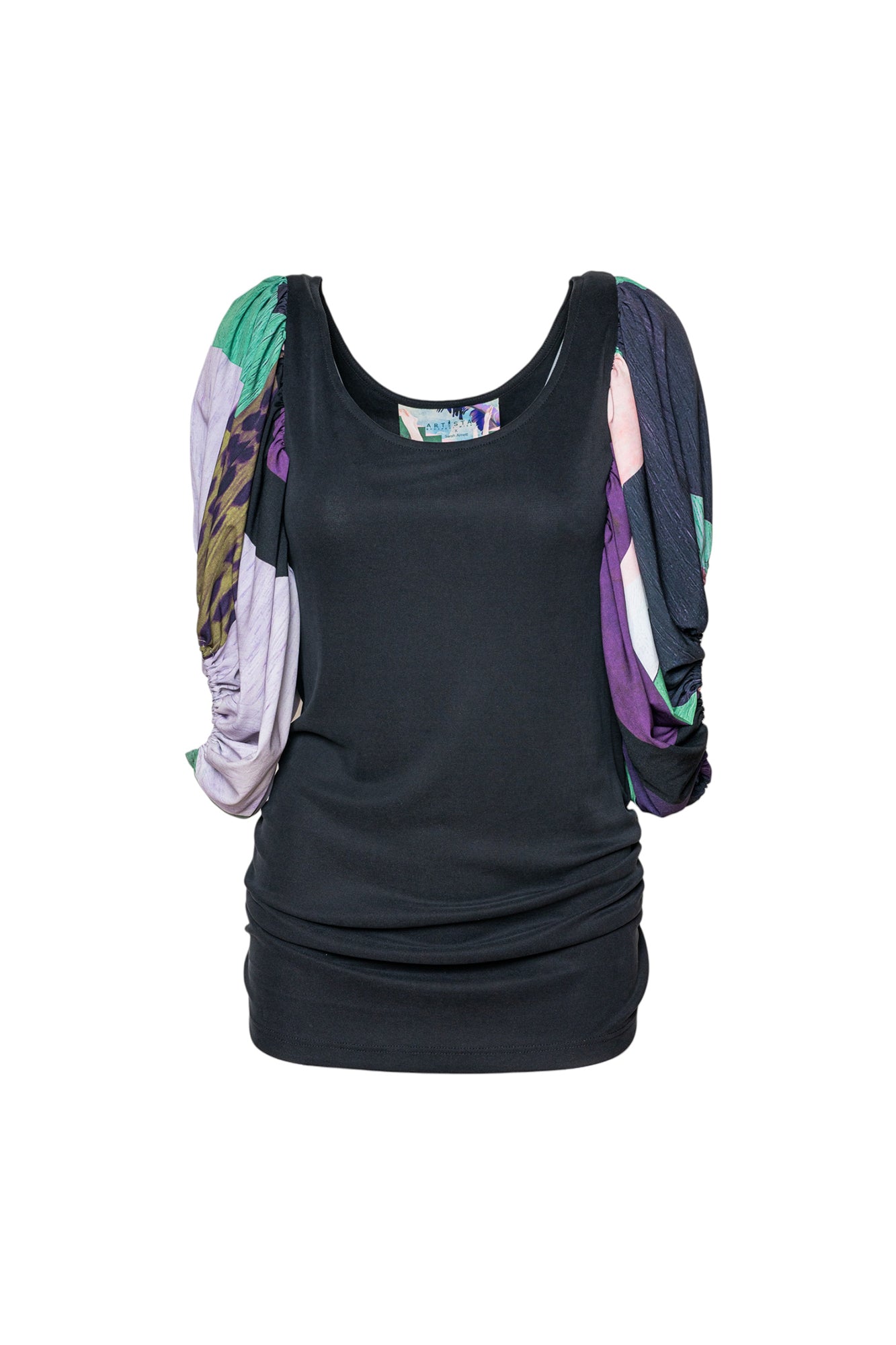 Ivy Shape Long Top - Black