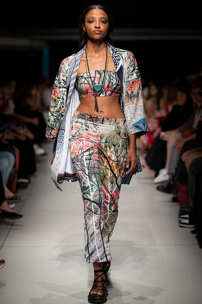 LIL printed hendrix pants at Budapest Central European Fashion Week Artista Budapest