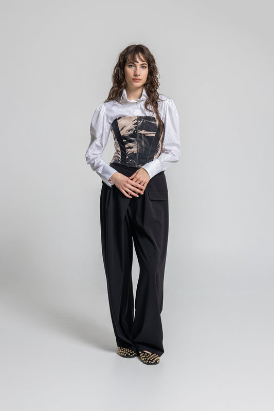 Max Wide Leg Folded Pants