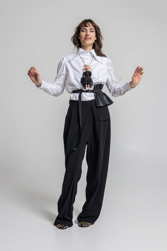 Max Wide Leg Folded Pants