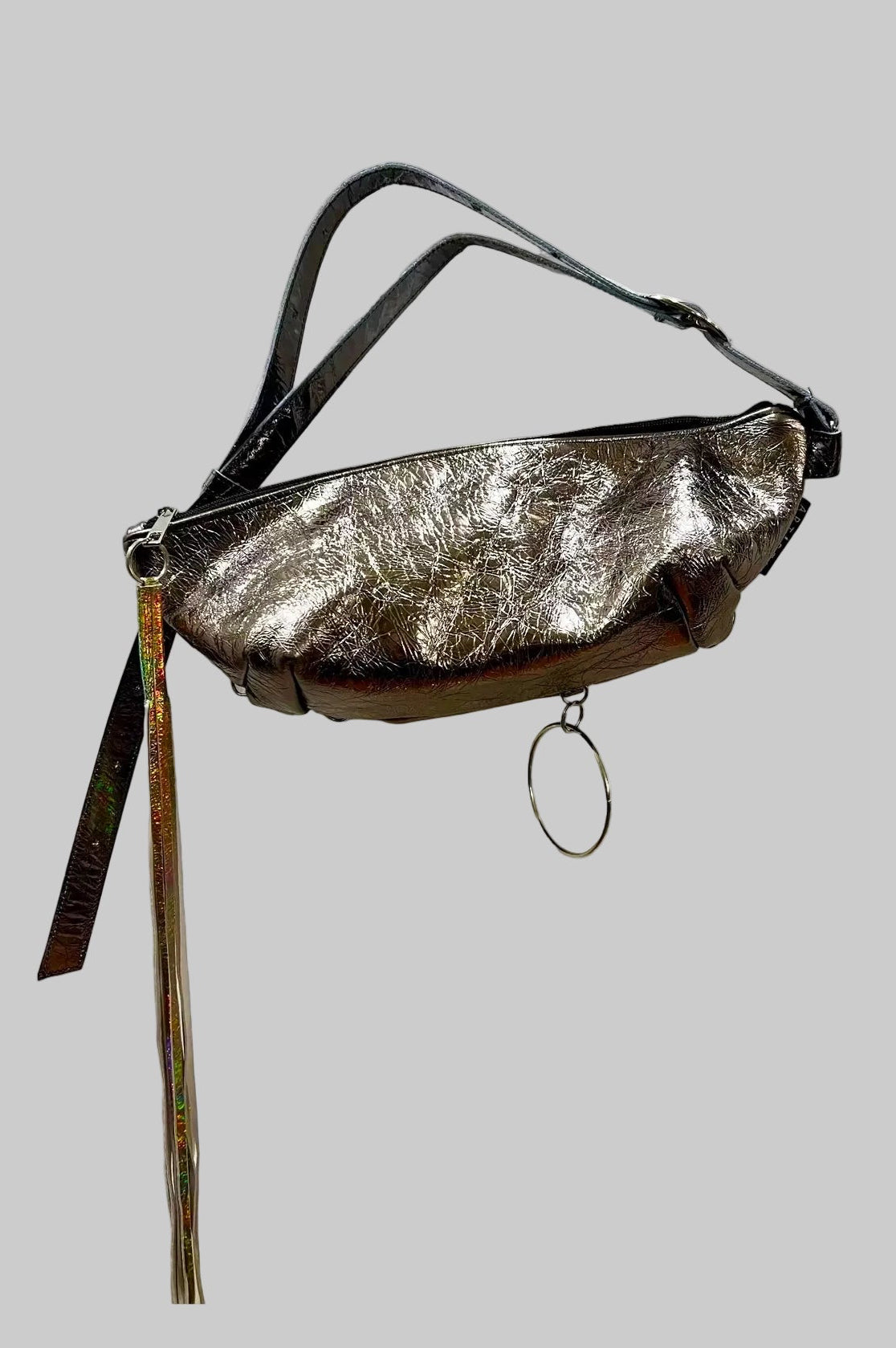Mirror Leather Ikebana Bag