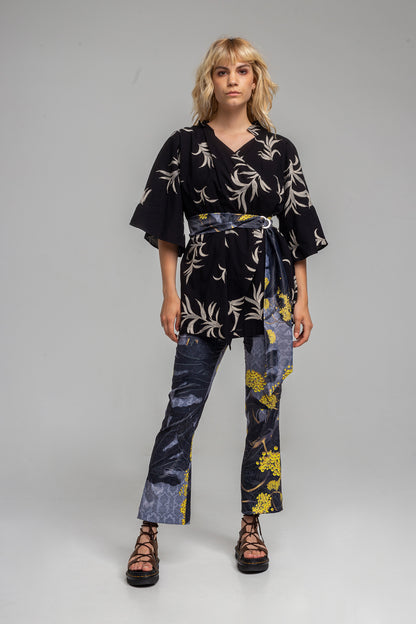 3/4 sleeves embroidered kimono artista budapest