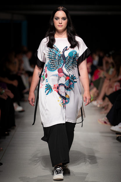 Natalie oriental printed dress at BCEFW