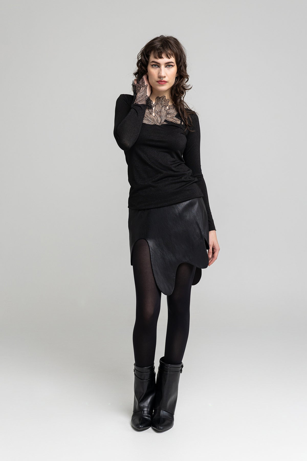 eco-leather mini skirt artista budapest