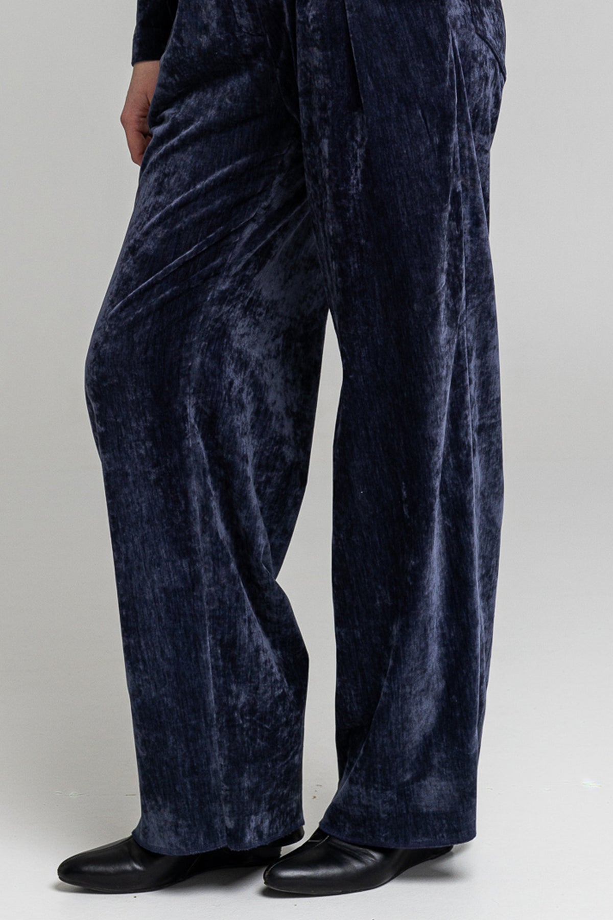 Poppy Velvet Wide-Leg Pants