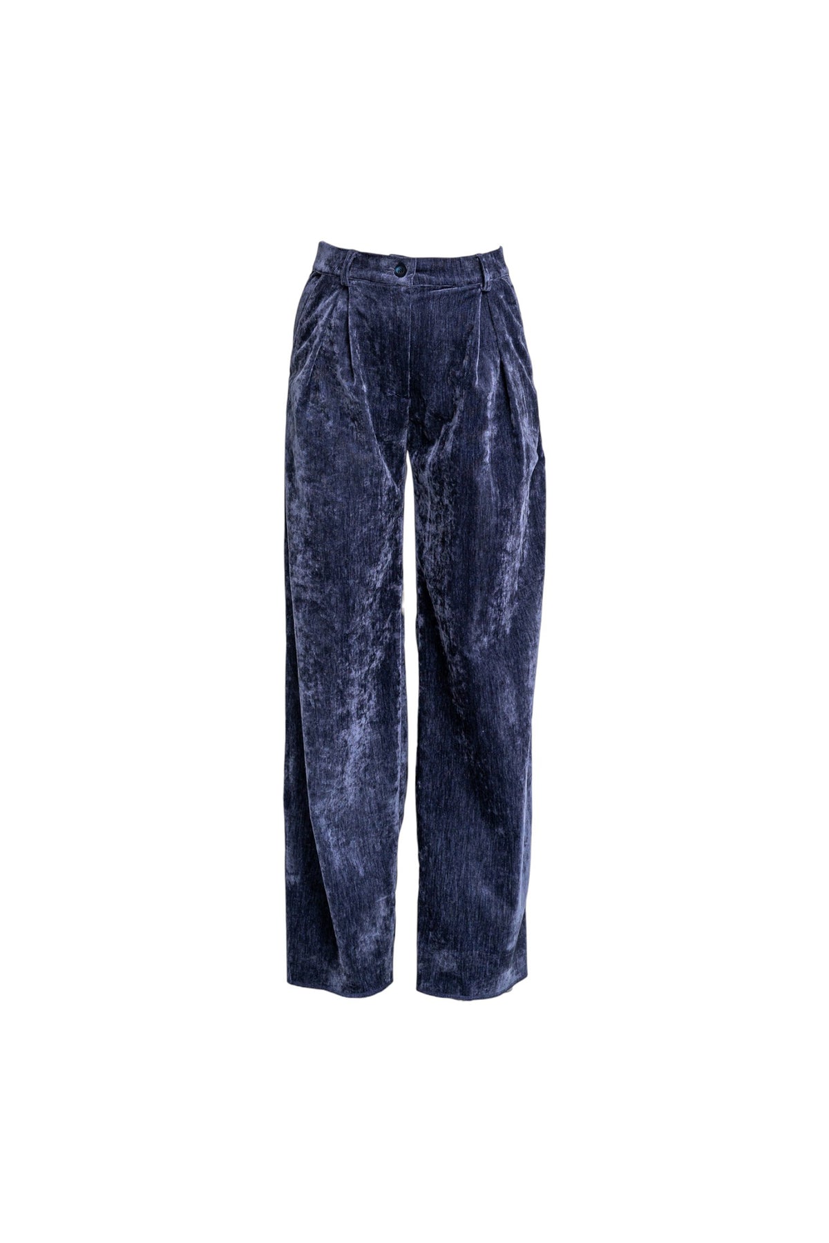 Poppy Velvet Wide-Leg Pants