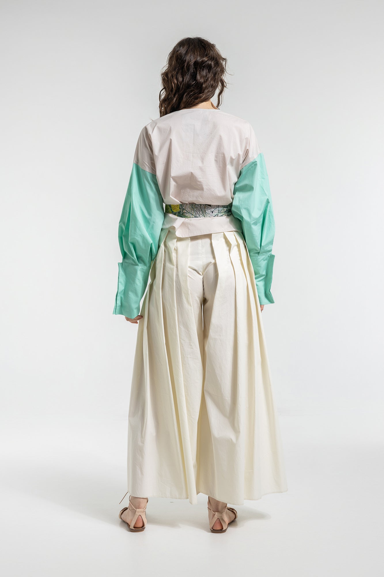 high-rise wide leg pants